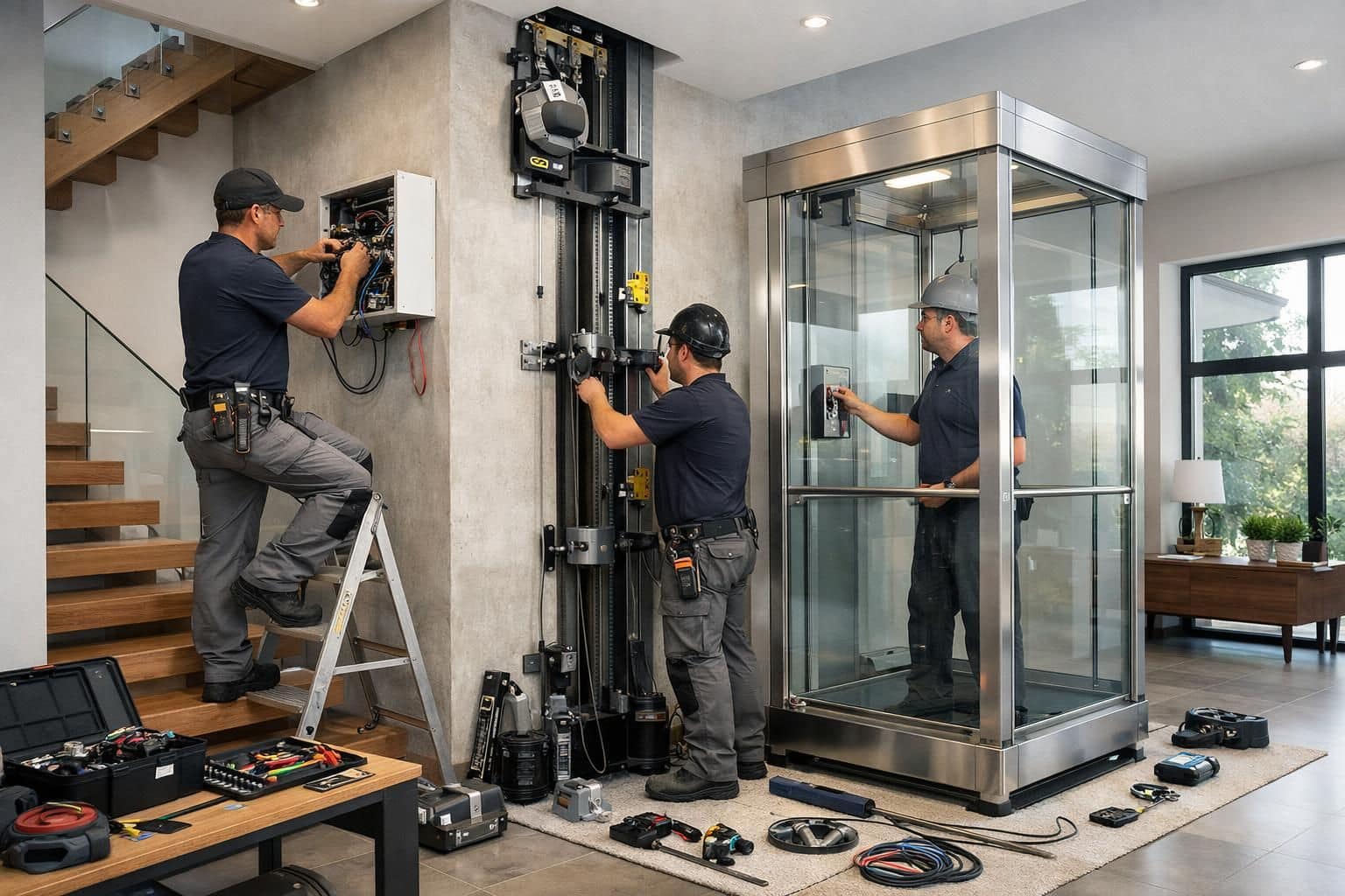 Comment installer un ascenseur sans gaine